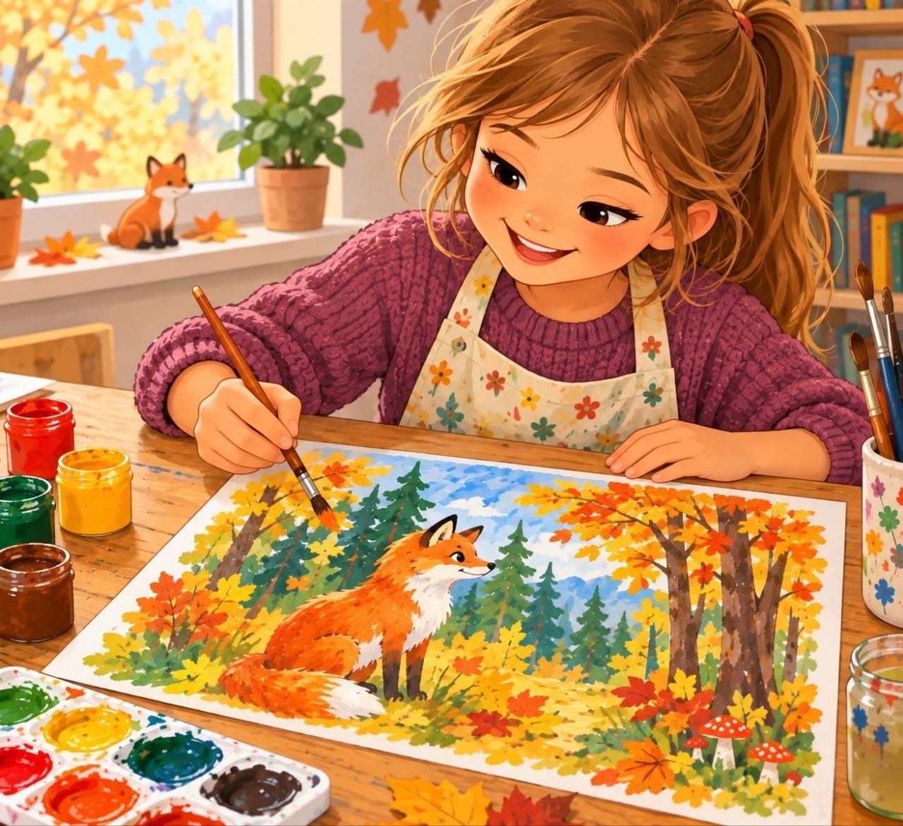 Мастер-класс по рисованию осени