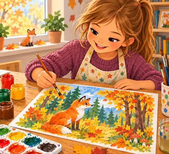 Мастер-класс по рисованию осени