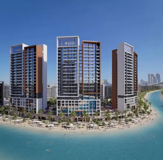 Студия Azizi Riviera Beach Front, 37 м²