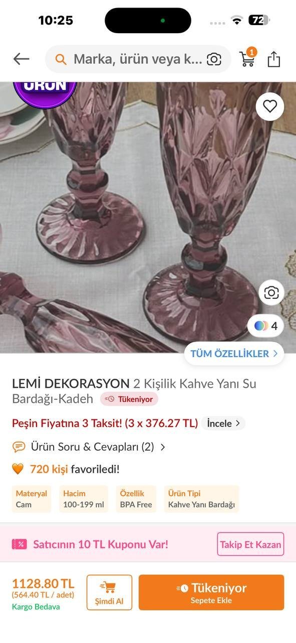 Бокалы и рюмки Lemi Dekorasyon, 17 шт.