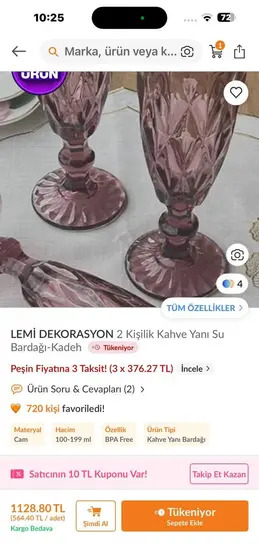 Бокалы и рюмки Lemi Dekorasyon, 17 шт.