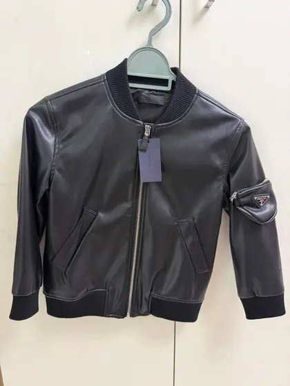 Кожаная куртка Prada, рост 130