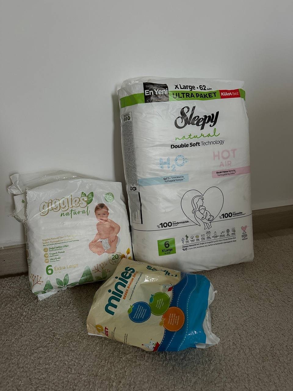 Подгузники Sleepy и Giggles, размер 6