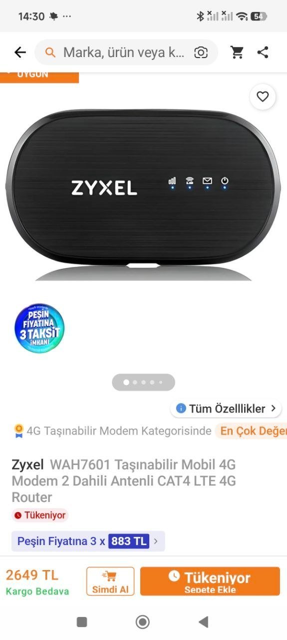 Модем Zyxel WAH7601 4G