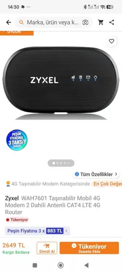 Модем Zyxel WAH7601 4G