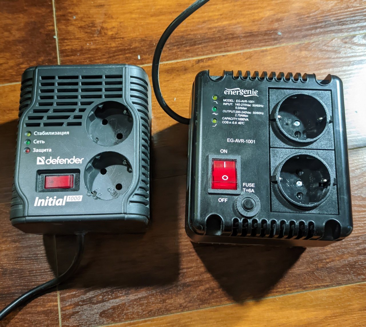 Стабилизаторы напряжения Energenie и Defender