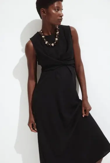 Платье для кормления H&M, чёрное, S