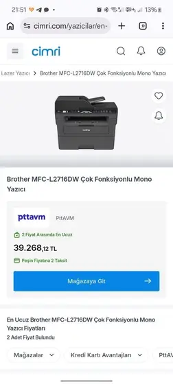 Brother MFC-L2716DW лазерный принтер