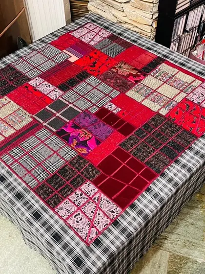 Рождественская скатерть ручной работы, 150 × 150 см