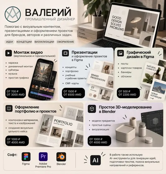 Дизайн, презентации и видеомонтаж