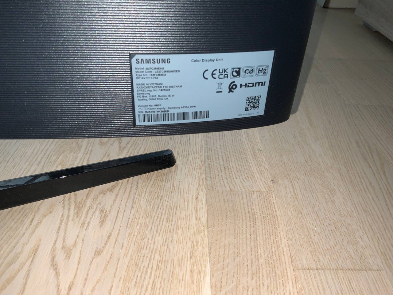 Монитор Samsung S27C366EAU, 27″, 75 Гц