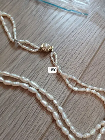 Винтажное колье из речного жемчуга