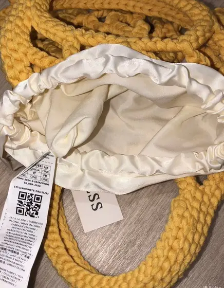 Вязаная сумка Guess, жёлтая