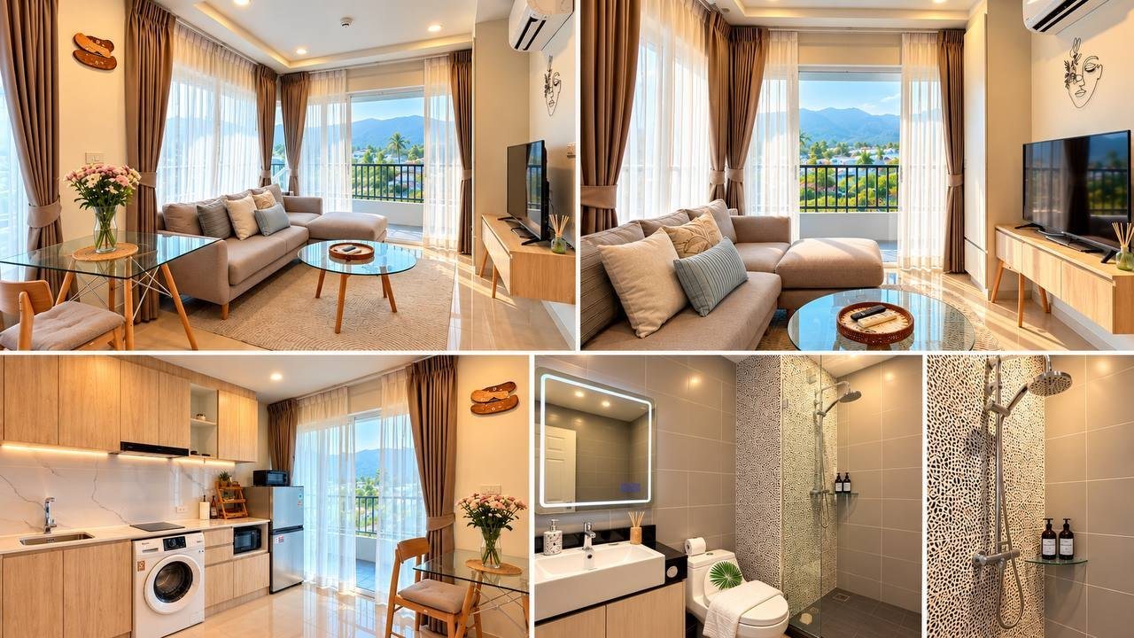 Меблированная квартира, 300 м до пляжа